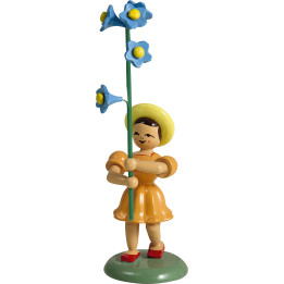 Flower Child with Forget-Me-Not, Colored - 11,5 cm / 4.5 inch