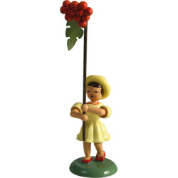Flower Child with Rowan Berry, Colored - 12 cm / 4.7 inch