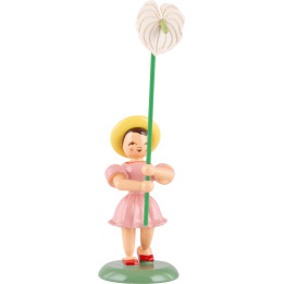 Blumenkind mit Anthurie, farbig - 11,5 cm