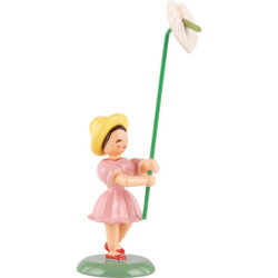 Blumenkind mit Anthurie, farbig - 11,5 cm