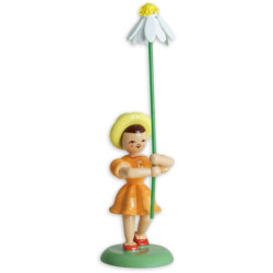 Blumenkind mit Kamille, farbig  - 11,5 cm