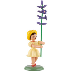 Blumenkind mit Lavendel, farbig - 11,5 cm