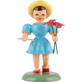 Blumenmädchen Gratulant, farbig - 6,6 cm