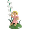Flower Child with Lily of the Valley and French Horn Sitting - 12 cm / 4.7 inch