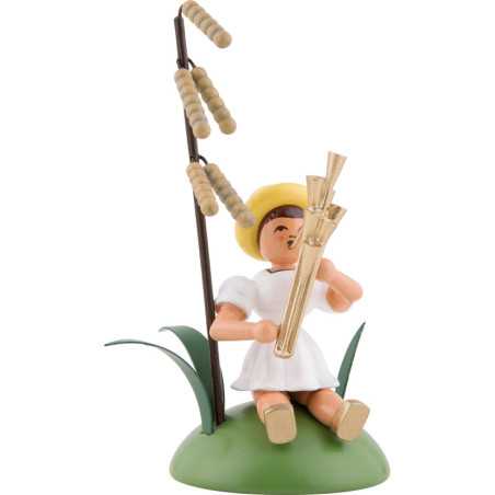 Flower Child with Hazelnut Bloom und and Shawm - 12 cm / 4.7 inch