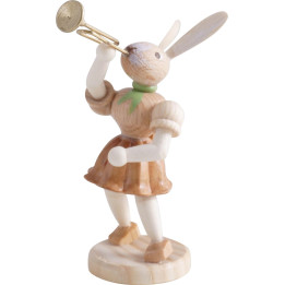 Easter Bunny with Trumpet, Natural - 7,5 cm / 3 inch