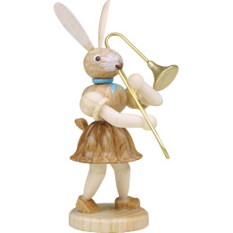Easter Bunny with Sliding Trombone - Natural - 7,5 cm / 3 inch