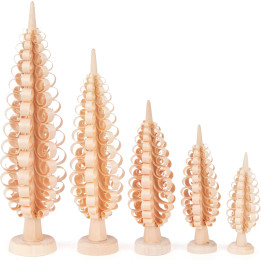 Wood Chip Trees - Natural - 5 pieces - 10-20 cm / 3.9-7.9 inch