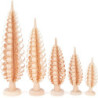 Wood Chip Trees - Natural - 5 pieces - 10-20 cm / 3.9-7.9 inch