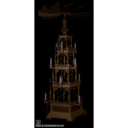 4-Tier Pyramid - The Christmas Story - 122 cm / 48 inch - 120 V Electr. Motor (US-Standard)