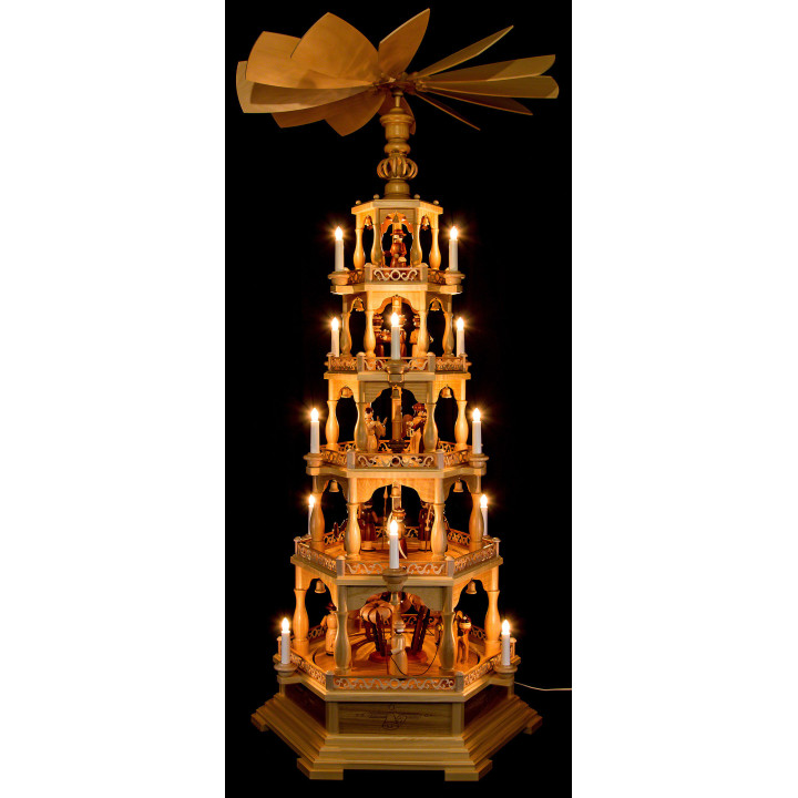 5-stöckige Pyramide Heilige Geschichte - 142 cm - 230 V Elektromotor