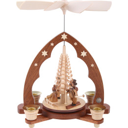 1-Tier Pyramid - Children in Winter - 28 cm / 11 inch