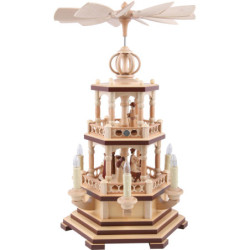 2-Tier Pyramid - The Christmas Story - 48 cm / 19 inch - 230 V Electr. Motor