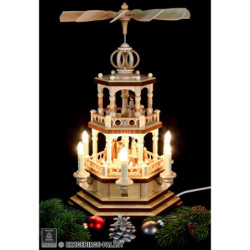 2-Tier Pyramid - The Christmas Story - 48 cm / 19 inch - 230 V Electr. Motor