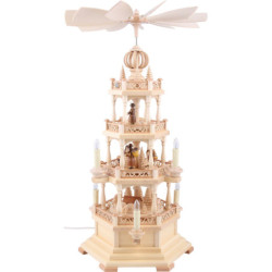 4-Tier Pyramid - Forest Scene - 63 cm / 25 inch - 230 V Electr. Motor