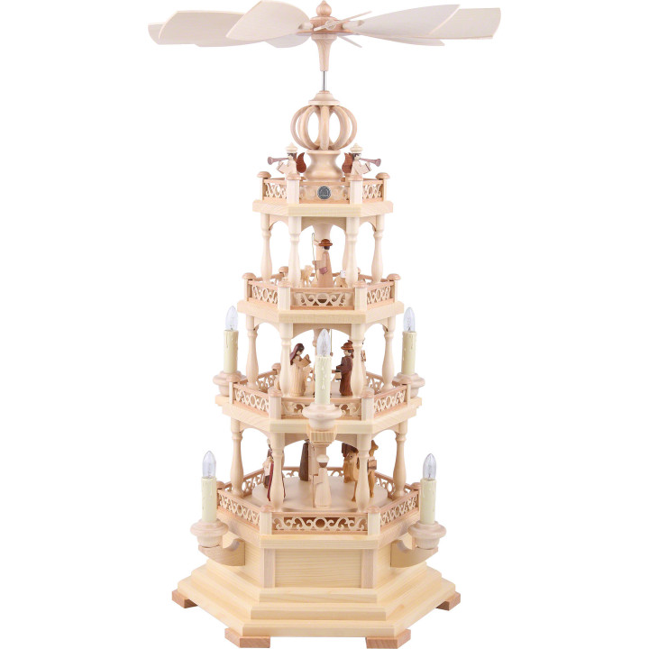 4-stöckige Pyramide Heilige Geschichte - 64 cm - 230 V Elektromotor