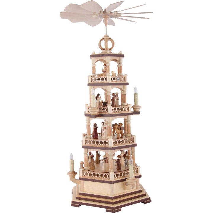 4-stöckige Pyramide Heilige Geschichte - 70 cm - 120 V Elektromotor (US-Norm)