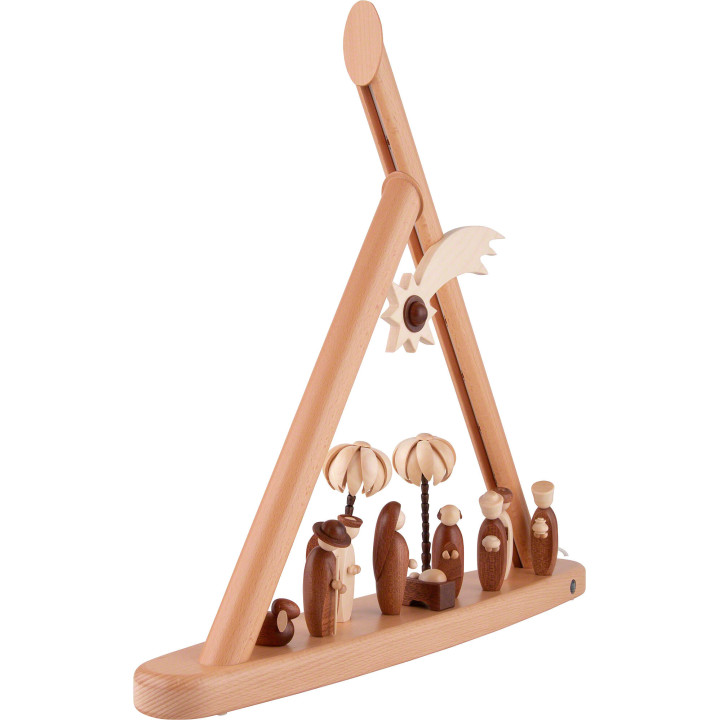 Moderne Lichterspitze Heilige Familie - natur - 50x47 cm