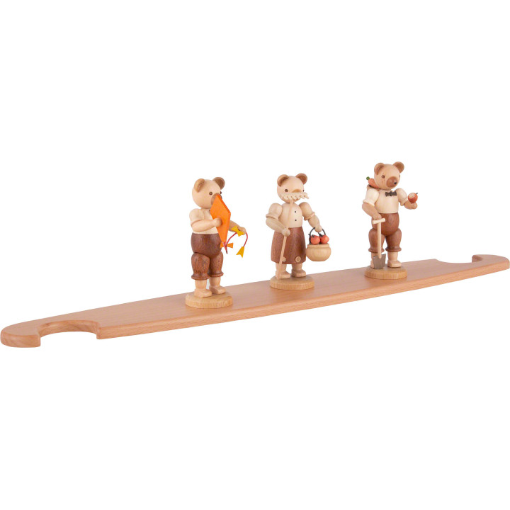 Motivplattform Bären natur für Moderne Lichterspitze - 49x12 cm