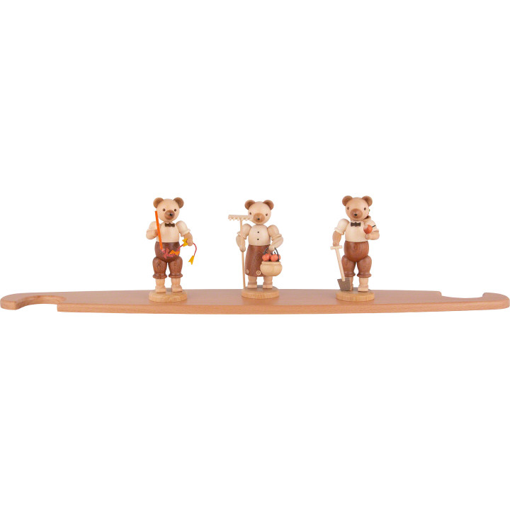 Motivplattform Bären natur für Moderne Lichterspitze - 49x12 cm