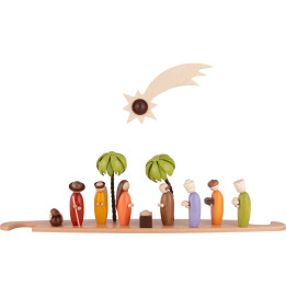 Motivplattform Heilige Familie farbig für Moderne Lichterspitze - 49x12 cm