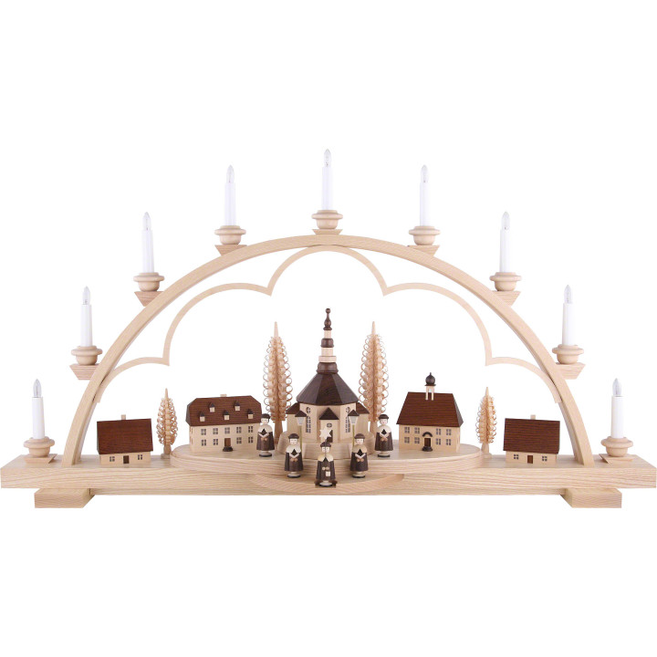 Schwibbogen Seiffener Dorf - 102 cm