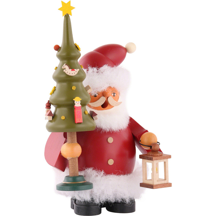 Smoker - Santa Claus with Tree - 14 cm / 5.5 inch