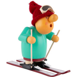 Räuchermännchen Skifahrer - 15 cm