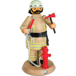 Räuchermännchen Feuerwehrmann safaribeige - 24 cm