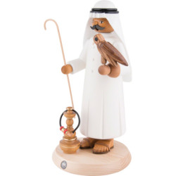 Räuchermännchen Araber mit Falke und Shisha - 27 cm
