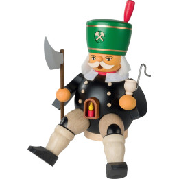 Räuchermännchen Bergmann sitzend - 20 cm