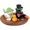 Theme Platform for Electr. Music Box - 'Hi Mum!, Hi Pa!' Bird Wedding - Rolf Zuckowski Edition - 13 cm / 5 inch