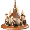 Theme Platform for Electr. Music Box - Carolers and Seiffen Church Natural - 13 cm / 5 inch