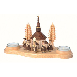 Kerzenhalter Seiffener Kirche - 11 cm