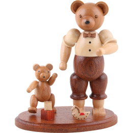 Bear Father with Child - 10 cm / 4 inch