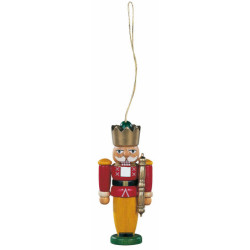 Christbaumschmuck Nussknacker König farbig - 8 cm