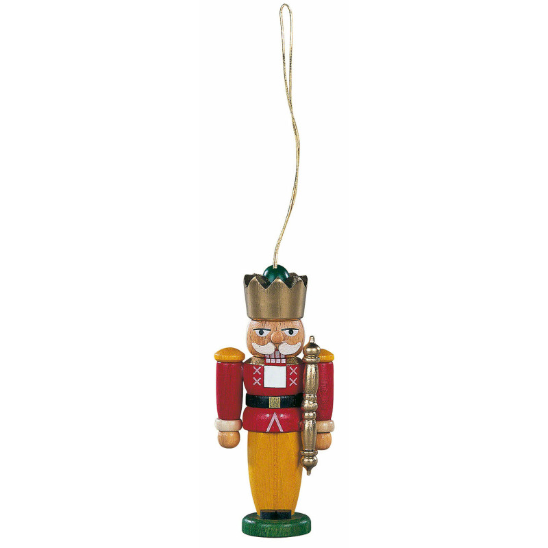 Christbaumschmuck Nussknacker König farbig - 8 cm