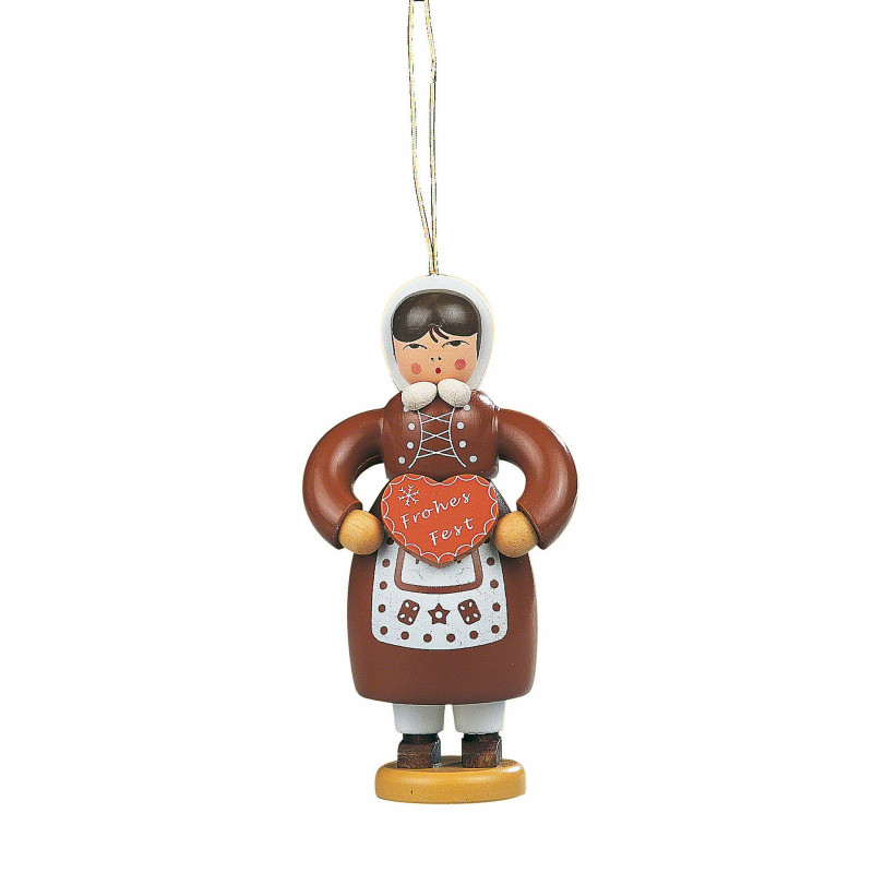 Tree Ornament - Gingerbread Woman Colored - 8 cm / 3.1 inch