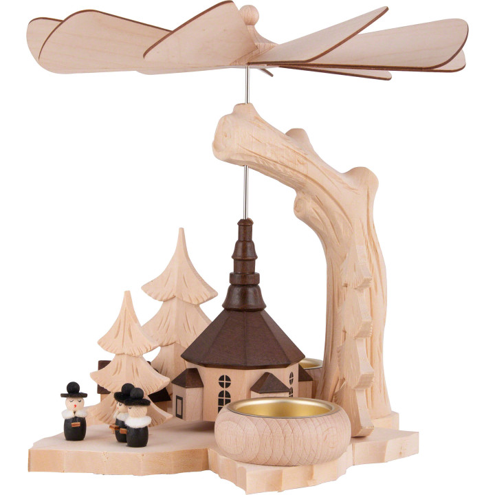 1-Tier Pyramid on Leaf - Carolers - 21 cm / 8.3 inch