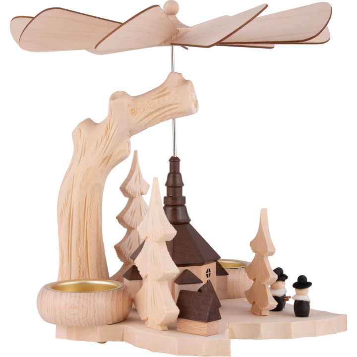 1-Tier Pyramid on Leaf - Carolers - 21 cm / 8.3 inch