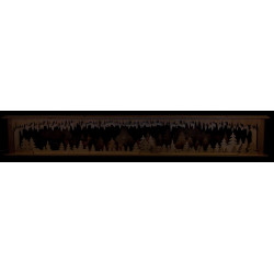 Illuminated Stand - Forest Seiffen with Deer - 80x12 cm / 31.5x4.7 inch