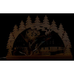 3D Candle Arch - Fire Brigade extinguishes House Fire - 43x28 cm / 16.9x11 inch
