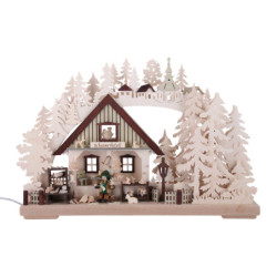 3D-Schwibbogen Schnitzerei - 43x30x7 cm