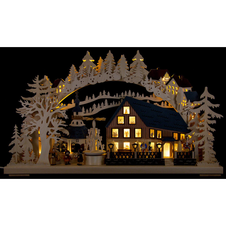 Candle Arch - Pyramid House with Turning Pyramid - 72x43 cm / 28x17 inch