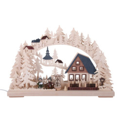 3D Double Arch - Pyramid House - 43x30x7 cm / 17x11x3 inch