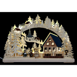 3D Double Arch - Pyramid House - 43x30x7 cm / 17x11x3 inch