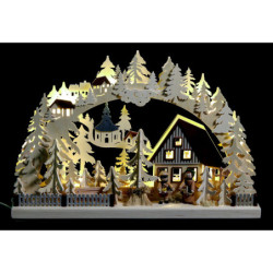 3D Candle Arch - Striezel Children and Fir Trees - 42x30 cm / 17x12 inch