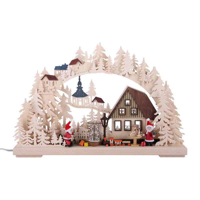 3D-Schwibbogen Nikolauswerkstatt - 43x30x7 cm