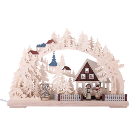 3D-Schwibbogen Seiffen im Laternenschein - 44x29x7 cm