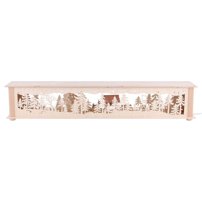 Illuminated Stand Deer and Cratch for Candle Arches - 80x15x12 cm / 31x6x5 inch